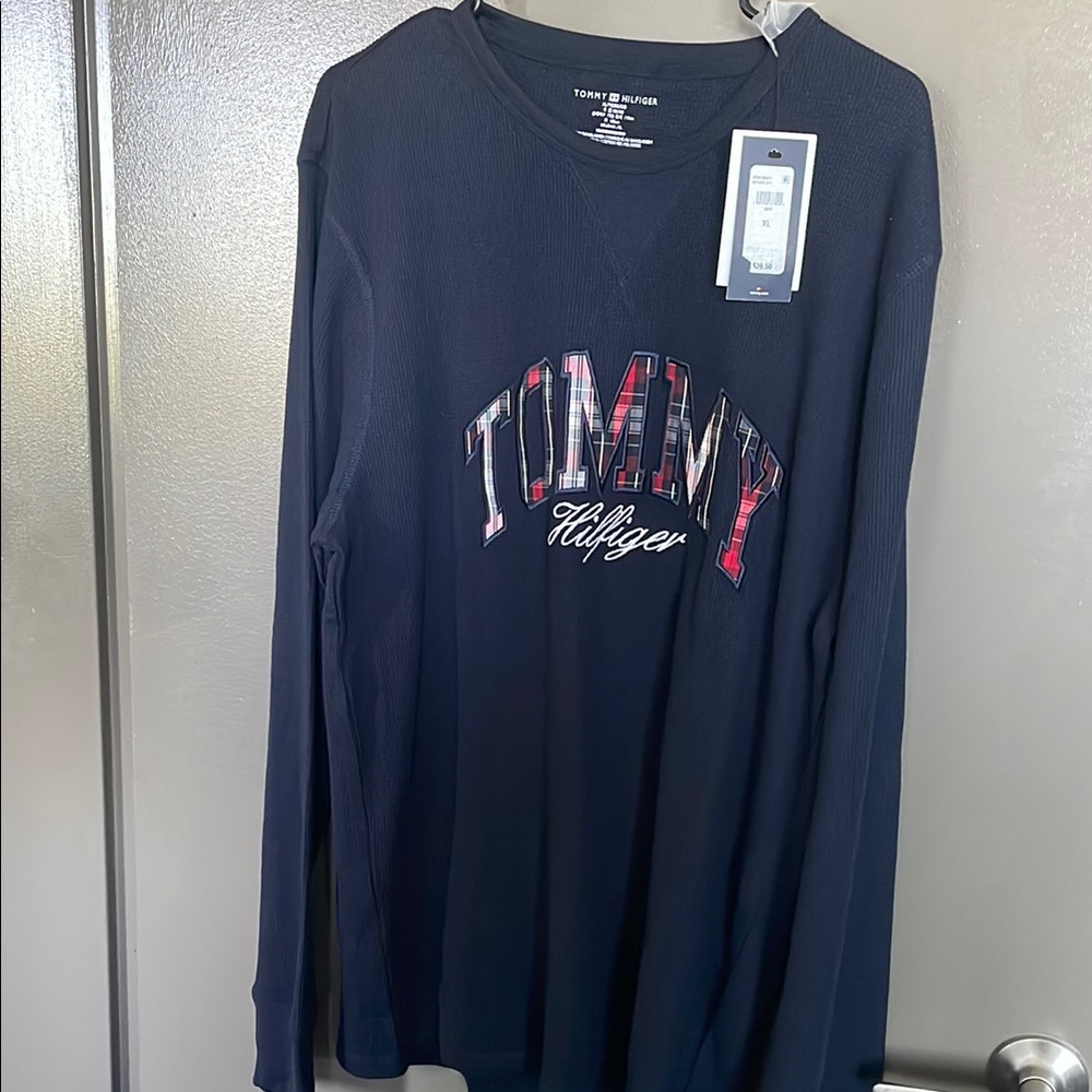 Tommy Hilfiger Blue Long Sleeve Tee Xl